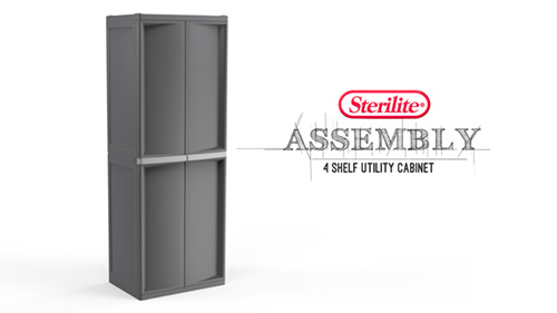 Sterilite 0142 4 Shelf Cabinet