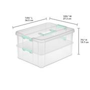 Sterilite Stack & Carry 2-Layer Handle Box Clear Sterilite(73149422866):  customers reviews @