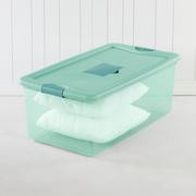 Sterilite 1508 - 56 Qt. Wheeled Fresh Scent Box Aqua Tint 15087Y04