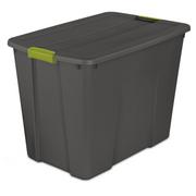 Sterilite Storage System Solution With 27 Gallon Heavy Duty Stackable  Storage Box Container Totes With Grey Latching Lid For Home Organization :  Target