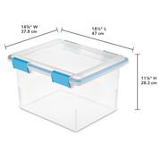 Sterilite 37 qt Gasket Box, Blue Aquarium (Case of 4)