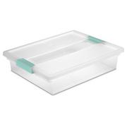 Sterilite Small Divided Box, Stackable Plastic Small Storage Container with  Latch Lid, Organize Pens, Pencils and Small Items, Clear Case, 12-Pack