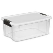 Sterilite 30 Quart (6 Pack) & 18 Quart (6 Pack ) Clear Plastic Stackable  Storage Container Bin Box Tote with White Latching Lid Organizing Solution