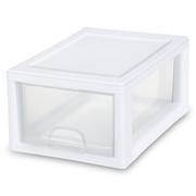 Sterilite 16 Qt Clear Stacking Storage Drawer Container (6 Pack) + 6 Qt (6  Pack)