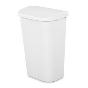 Sterilite 11.3 Gallon D Shape Flat Side Lift Top Lid Wastebasket