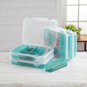 Teal Small Plactic Storage Bin - The School Box Inc