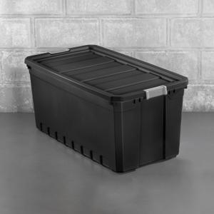 Sterilite 1476 - 76 Qt. Stacker Box Flat Gray 14763V06