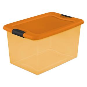 Sterilite 1497 - 64 Qt. Latching Box Orange Tint 14973706