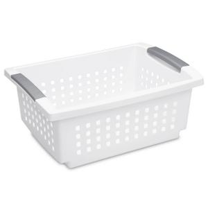 Sterilite Large Ultra Plastic Storage Bin Baskets with Handles, White, 24  Pack, 1 Piece - Harris Teeter