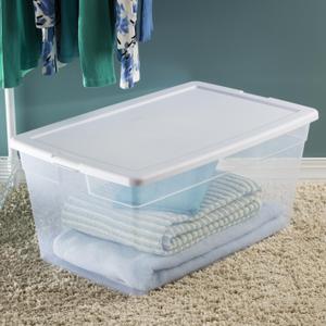 Sterilite 110 Qt ClearView Latch Storage Box, Stackable Bin with Lid,  8-Pack, 8pk - Foods Co.