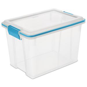Wholesale Sterilite 32qt Blue Latched Gasket Box CLEARwAQUARIUM BLUE