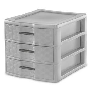 Sterilite Stackable Mini 3-Drawer Storage Organizers White Frame Clear  Drawer – SEYF Goods