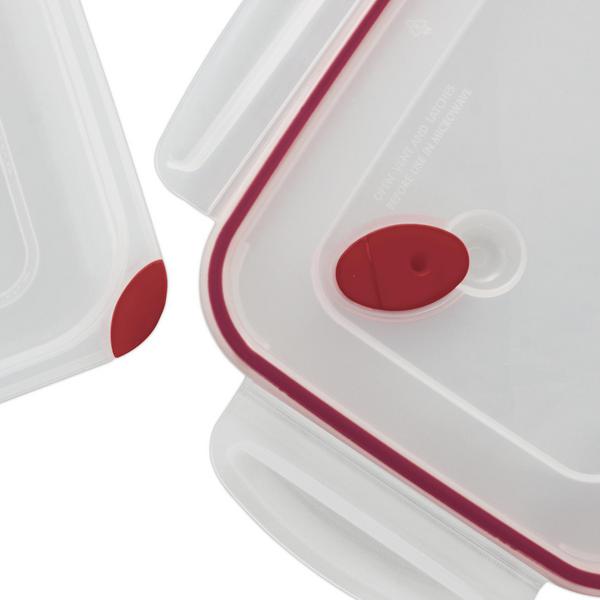 Wholesale Sterilite Food Container - 2.5QT CLEAR W/RED GASKET