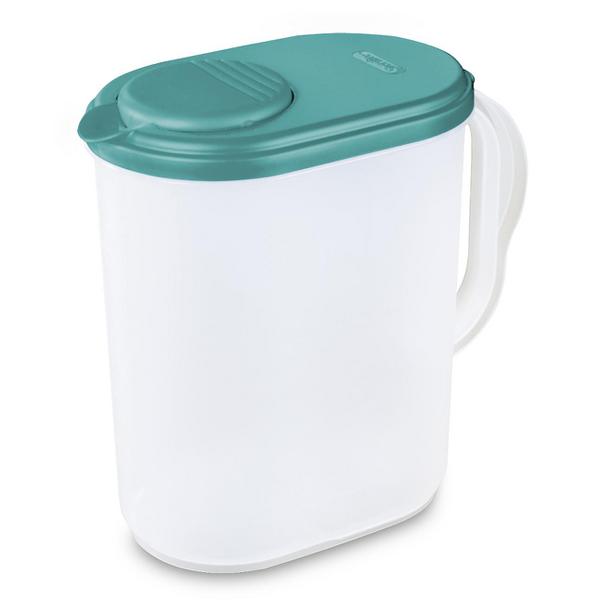 2 Pack 1 Gallon/4.5 Liter Round Clear Plastic Pitcher With Lid & Handle For  Water Iced Tea Beverages
