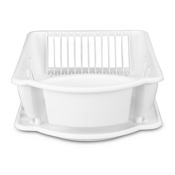 Sterilite 06418006 Large Dish Drainer And Drainboard 2 Piece Sink Set  White: Dish Drainers & Drain Boards (073149064189-2)