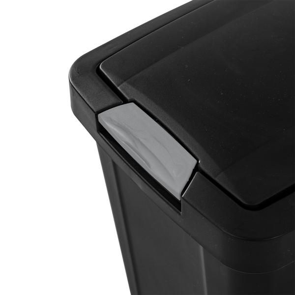 Sterilite TouchTop Wastebasket, 7.5 Gallon / 28 Liter Capacity, Black