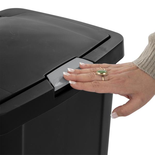 Sterilite Touch-Top Waste Basket - Black - Shop Trash Cans at H-E-B