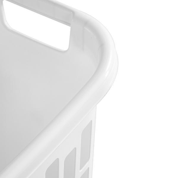 Mainstays Rectangular Open Laundry Hamper Plastic, White, Set of 4