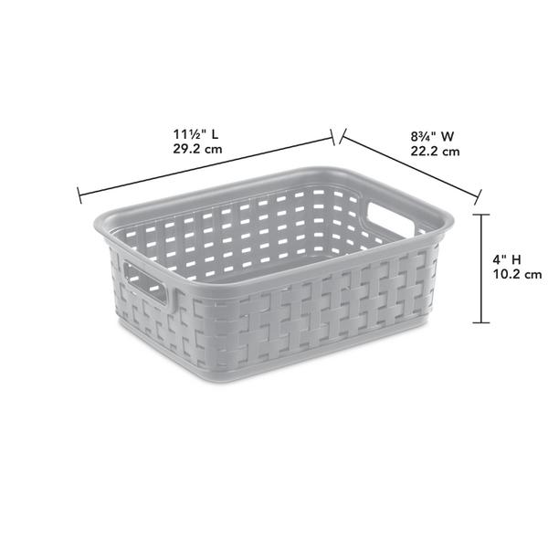 Sterilite 1660 - Small Stacking Basket White 16608008