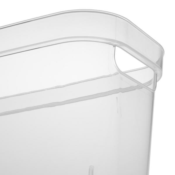 Sterilite 6.25x6.25x15 in Narrow Storage Bin with Carry Handles, Clear (8 Pack)