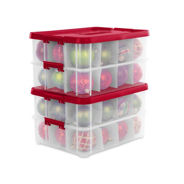 Sterilite 24 Compartment Stack and Carry Christmas Ornament Storage Box (4  Pack), 1 Piece - Pick 'n Save