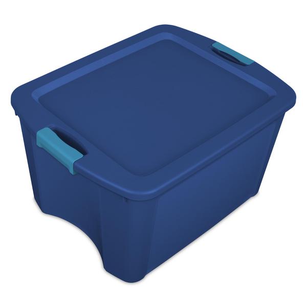 Sterilite 26 Gal Latch And Carry, Stackable Storage Bin With