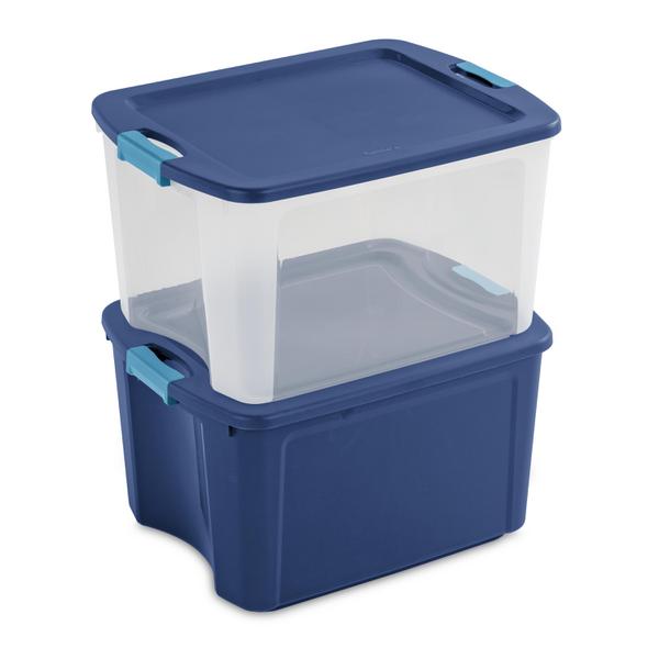 Sterilite 18 Gallon Stackable Latch and Carry Storage Container, Clear (6  Pack), 1 Piece - Fred Meyer