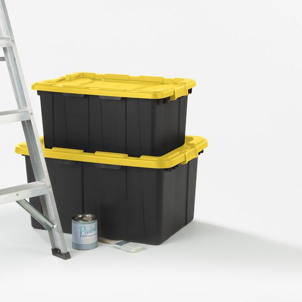 Sterilite Gasket Tote - Yellow Lily/Black, 20 gal - Fry's Food Stores