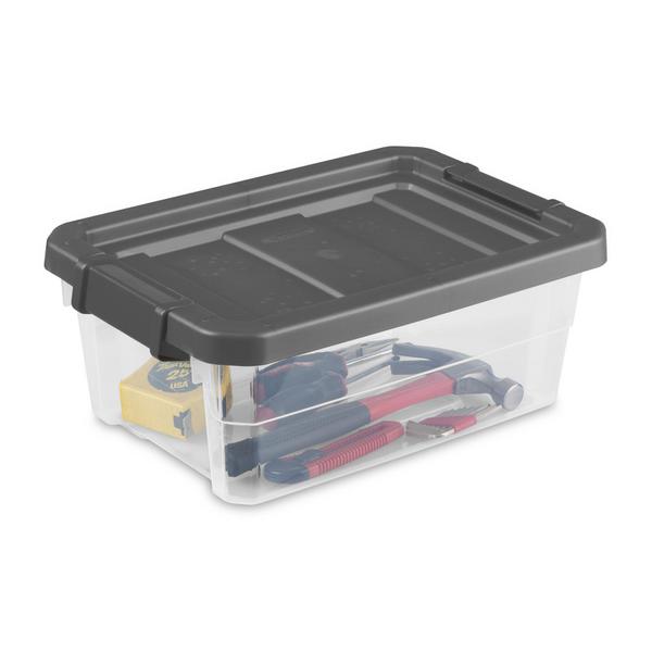 Sterilite 16 Qt Storage Box, Stackable Bin With Lid, Plastic