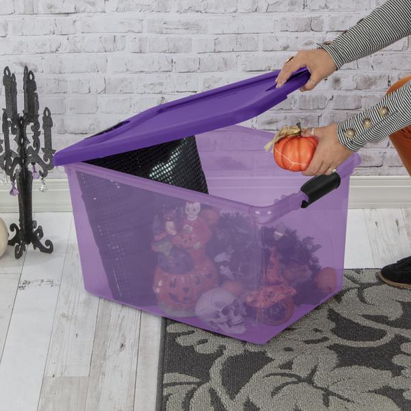 Sterilite 64 Qt. Purple Halloween Latch Box - Valu Home Centers
