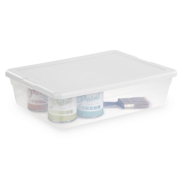 QUEFE 28 Pack Plastic Storage Boxes Small Rectangular Organizer Containers  with Lids