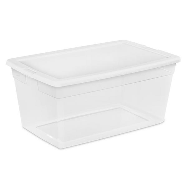 Sterilite 16 Quart Stacking Storage Box Container Tub, Clear (24 Pack)