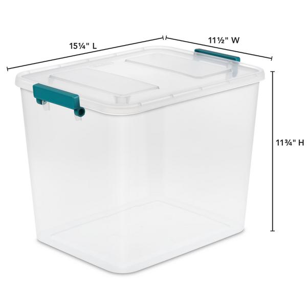 Sterilite 1719 - 24 Qt. Modular Latch Box Clear 17198604