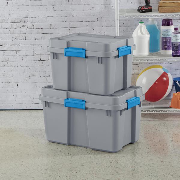 Sterilite 30 Gal Gasket Tote Heavy Duty Stackable Storage Bin with Lid, 6  Pack, 1 Piece - Fry's Food Stores