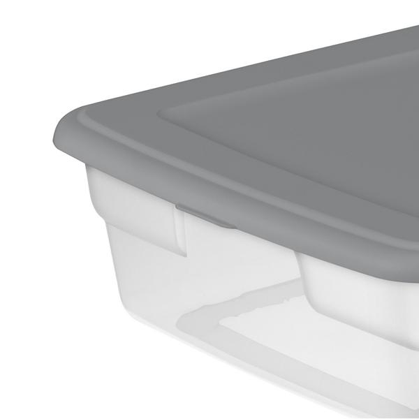 Sterilite 1867 Set Of 2 28 Qt Storage Boxes Titanium 18678304