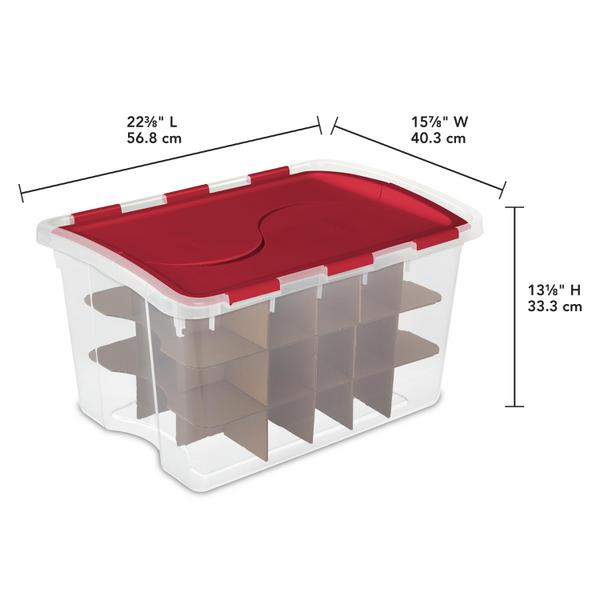 2 Gallon EZ Stor® Rectangular Plastic Container Hinged Lid