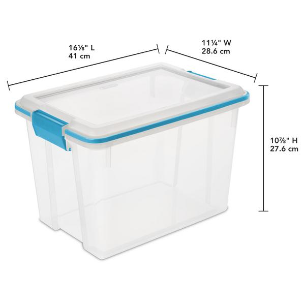 Sterilite 18 Qt Ultra Latch Box, Stackable Storage Bin with Lid, Plastic  Container with Heavy Duty Latches to Organize, Clear and White Lid, 6-Pack