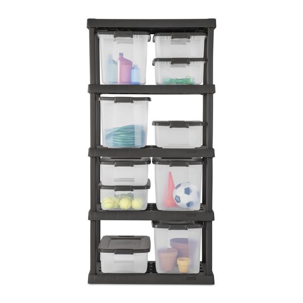Sterilite Storage Tote with Lid - Clear/Gray, 50 qt - King Soopers