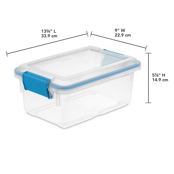 Sterilite 80 Quart Gasket Box Storage Bin w/ Lid & Latches, Clear (16 Pack)