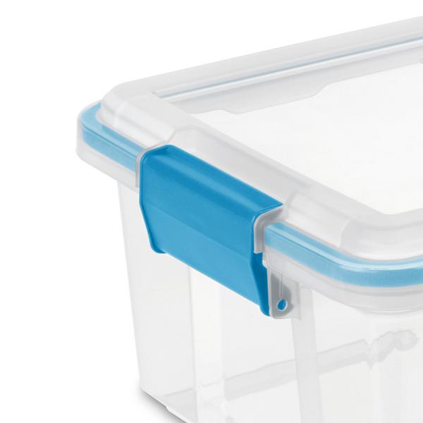 Sterilite 32 Quart Clear View Storage Container Tote with Lid, 12 Pack