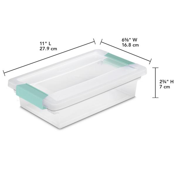 Plastic Storage Containers with Lids for Organizing - (Small 11 X 6 X 2)