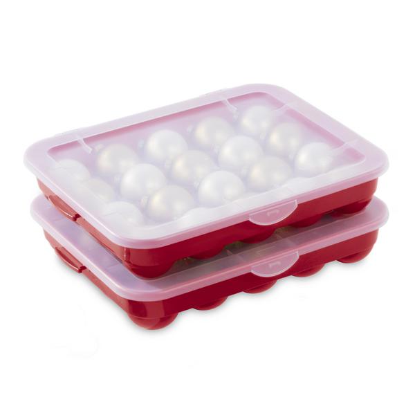 Sterilite Christmas Ornament Storage Container Holds 20 Ornaments Pair