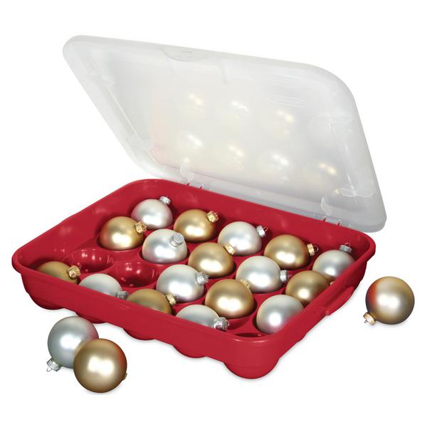 Sterilite 20 Compartment Christmas Holiday Ornament Box Storage Cases (2  Pack) 842372109505
