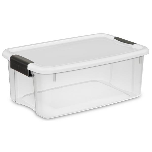 Sterilite 70 Qt Clear Plastic Stackable Storage Bin with Latching