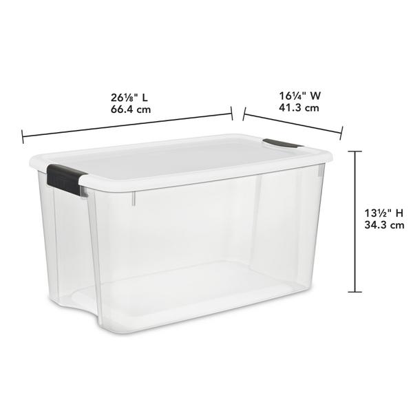 at Home 2-Piece Clear Stackable Storage Bins, Large