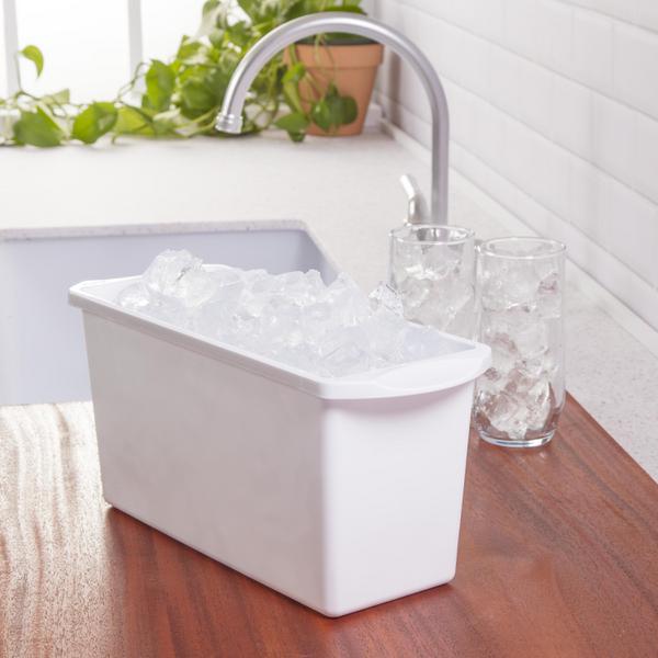 Rubbermaid Home 2862-RD-WHT 2862rd White Ice Cube Bin, 6-1/8 Inch 5-1/4  Inch By 12-3/4 in H, Plastic, White, Dishwasher Safe: Yes: Ice Cube Trays &  Holders (071691286219-1)